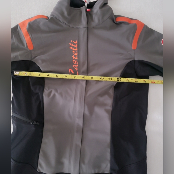 Castelli Alpha Ros women's Cycling Jacket Gray Black Orange size small NWT - Picture 10 of 16